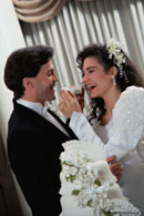 Bride and groom; Size=130 pixels wide